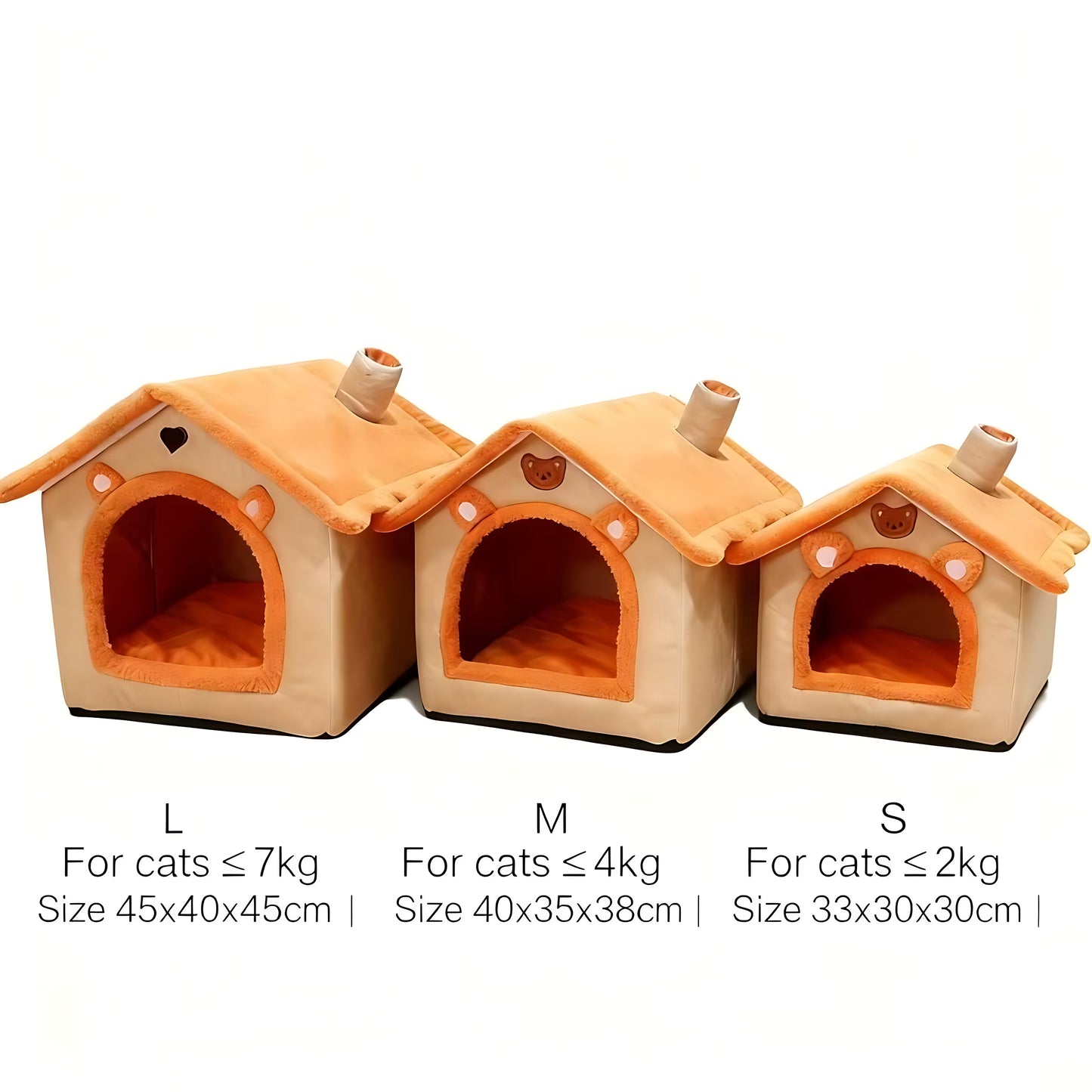 Cozy Indoor Pet House Bed – Washable All-Year Comfort for Small Pets