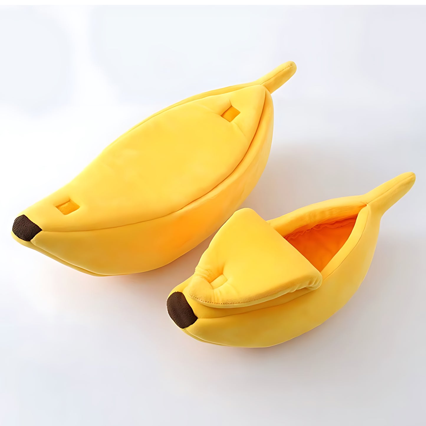 Banana Cat Bed House – Cute & Cozy Plush Pet Bed for Cats & Small Dogs
