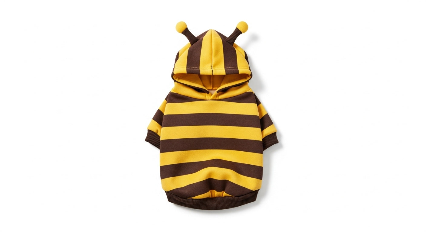 Cute Bee Pet Hoodie – Warm Winter Costume for Dogs & Cats