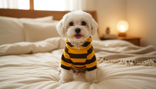 Cute Bee Pet Hoodie – Warm Winter Costume for Dogs & Cats