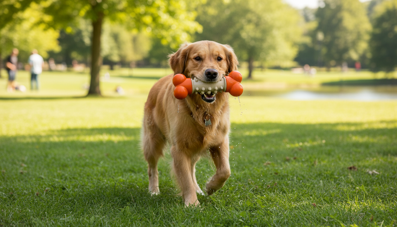 Durable Dog Chew Toy with Treat Dispenser – Interactive Toy for Small & Medium Dogs