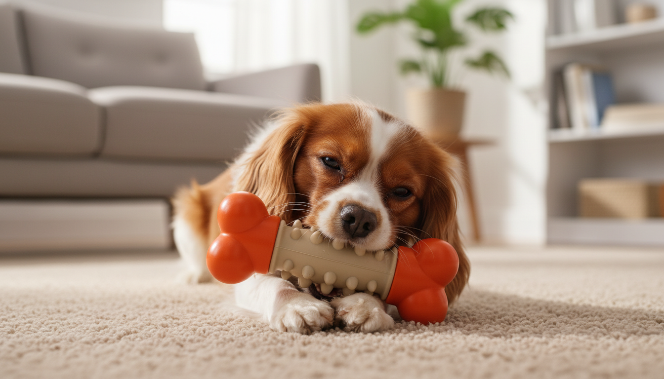 Durable Dog Chew Toy with Treat Dispenser – Interactive Toy for Small & Medium Dogs