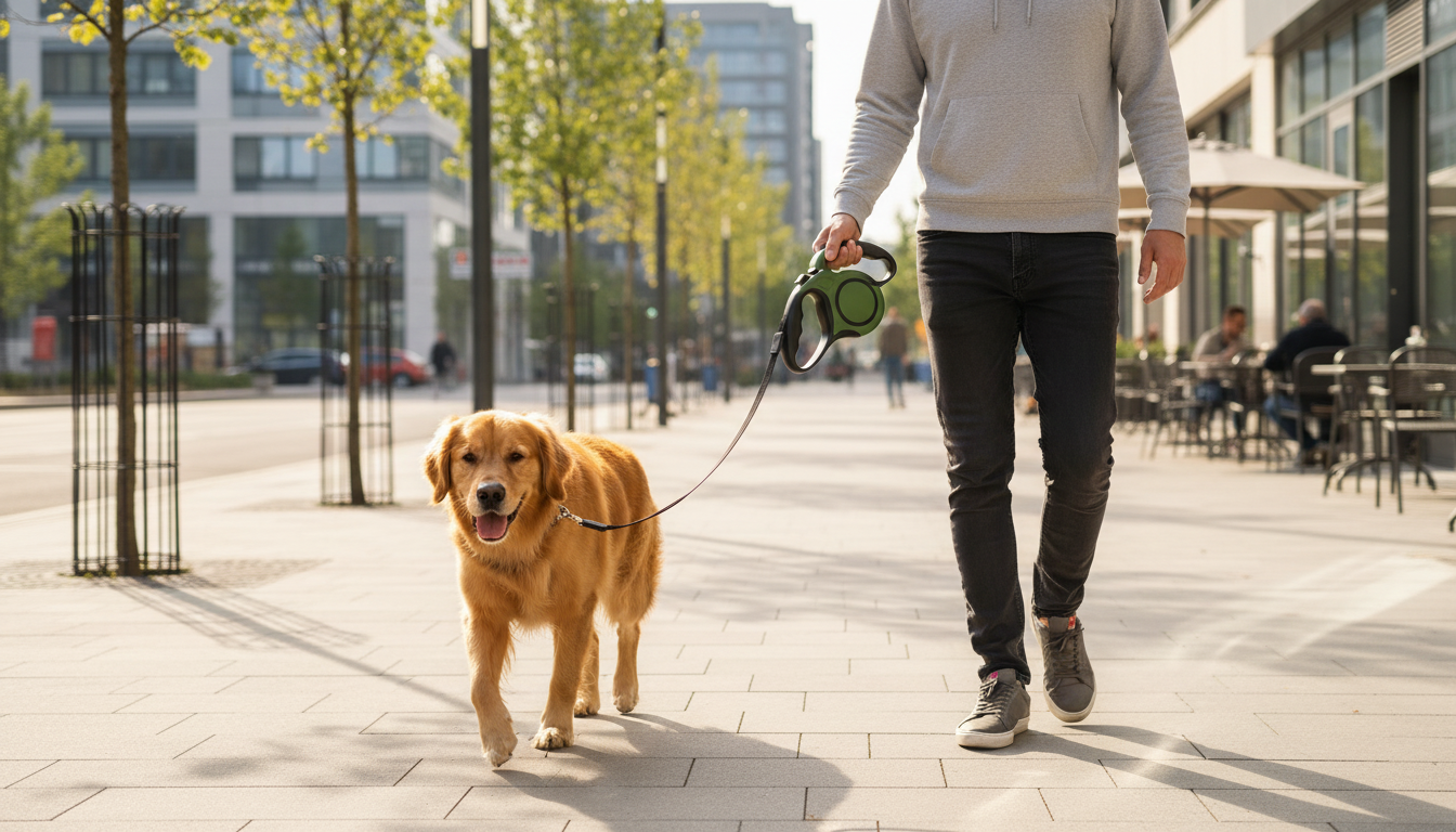 Durable Retractable Dog Lead – 5m / 8m for Active Walks