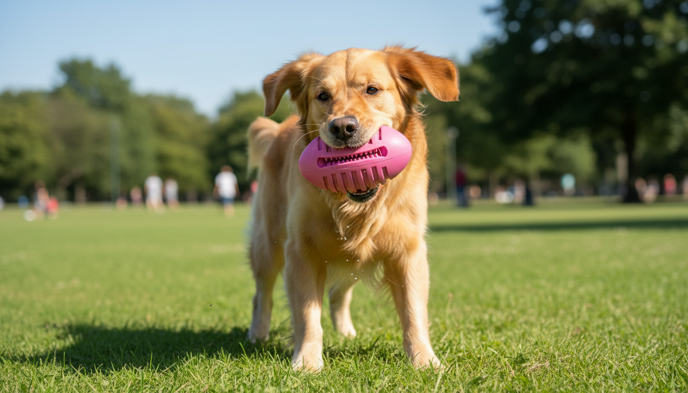 Durable Rubber Dog Treat Ball – Interactive Bouncy Chew Toy for Dogs