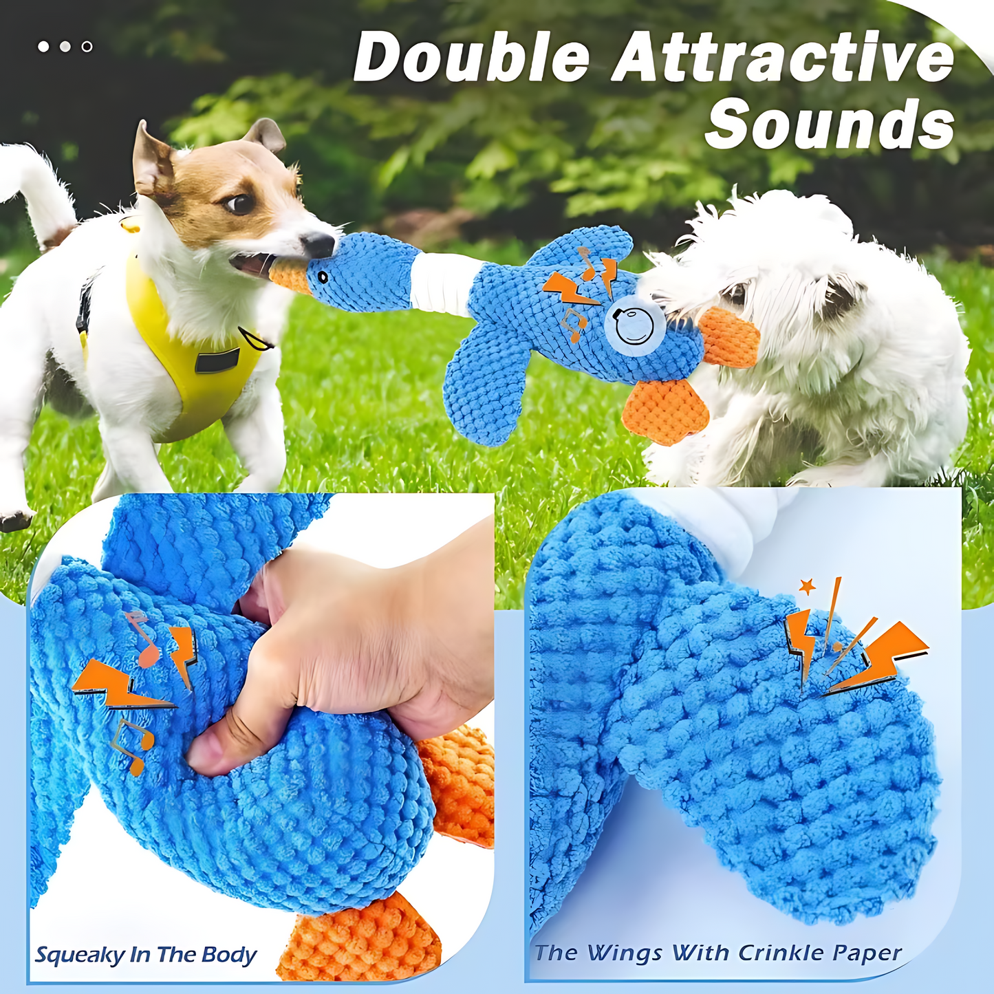 Interactive Squeaky Plush Toy for Dogs & Cats – Durable Chew Toy for Pets