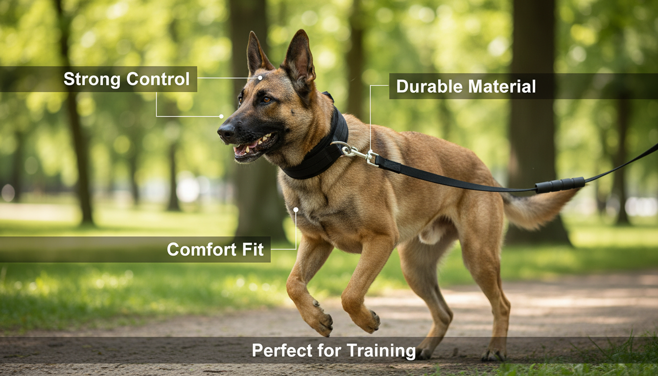 Military Style Tactical Dog Collar & Leash Set – Strong Adjustable Nylon Lead