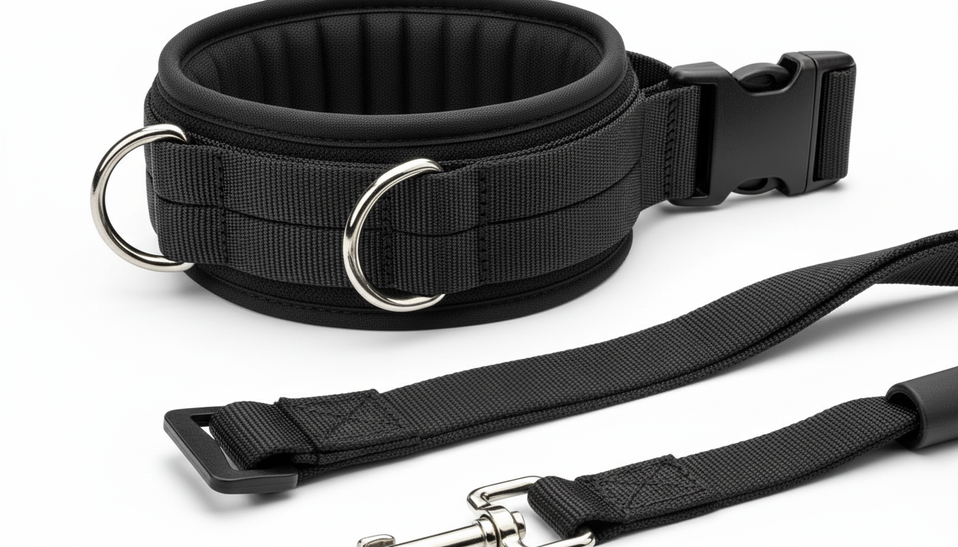 Military Style Tactical Dog Collar & Leash Set – Strong Adjustable Nylon Lead