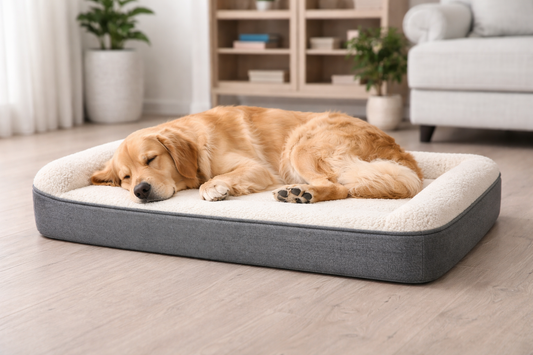 Orthopaedic Memory Foam Dog Bed – Anti-Slip Base – Washable Cover – Large 90cm