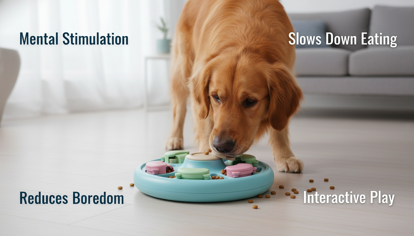 Slow Feeding Dog Puzzle Bowl – Interactive Mental Stimulation Toy