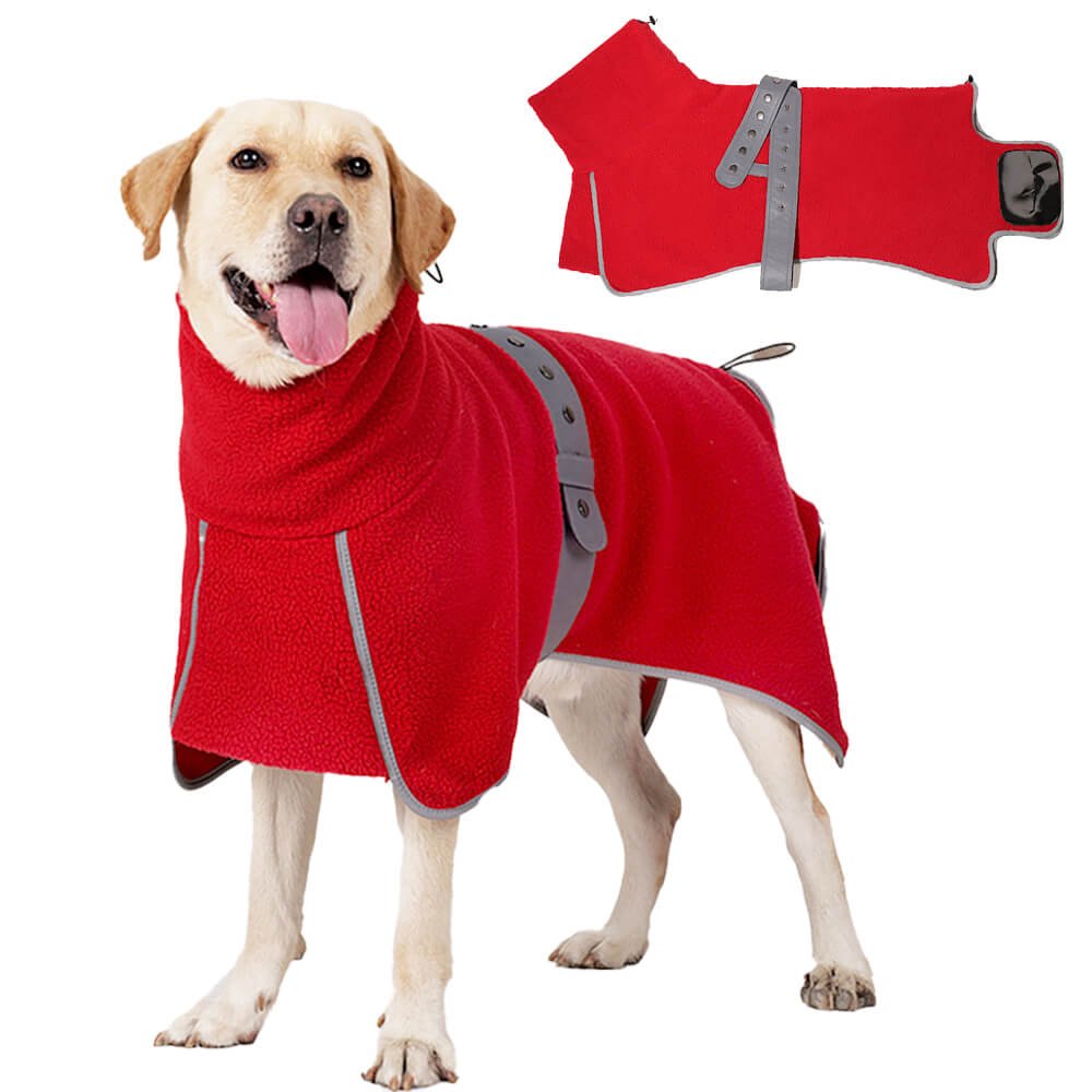 High-Neck Fleece Dog Cape - Warm and Windproof Winter Protection - Image 9