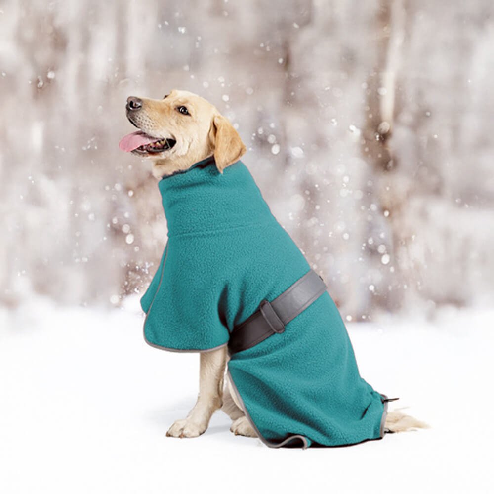 High-Neck Fleece Dog Cape - Warm and Windproof Winter Protection - Image 10