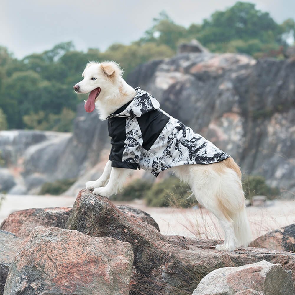 Thick Cotton Printed Dog Jacket - Stylish and warm for outdoor adventures - Image 4