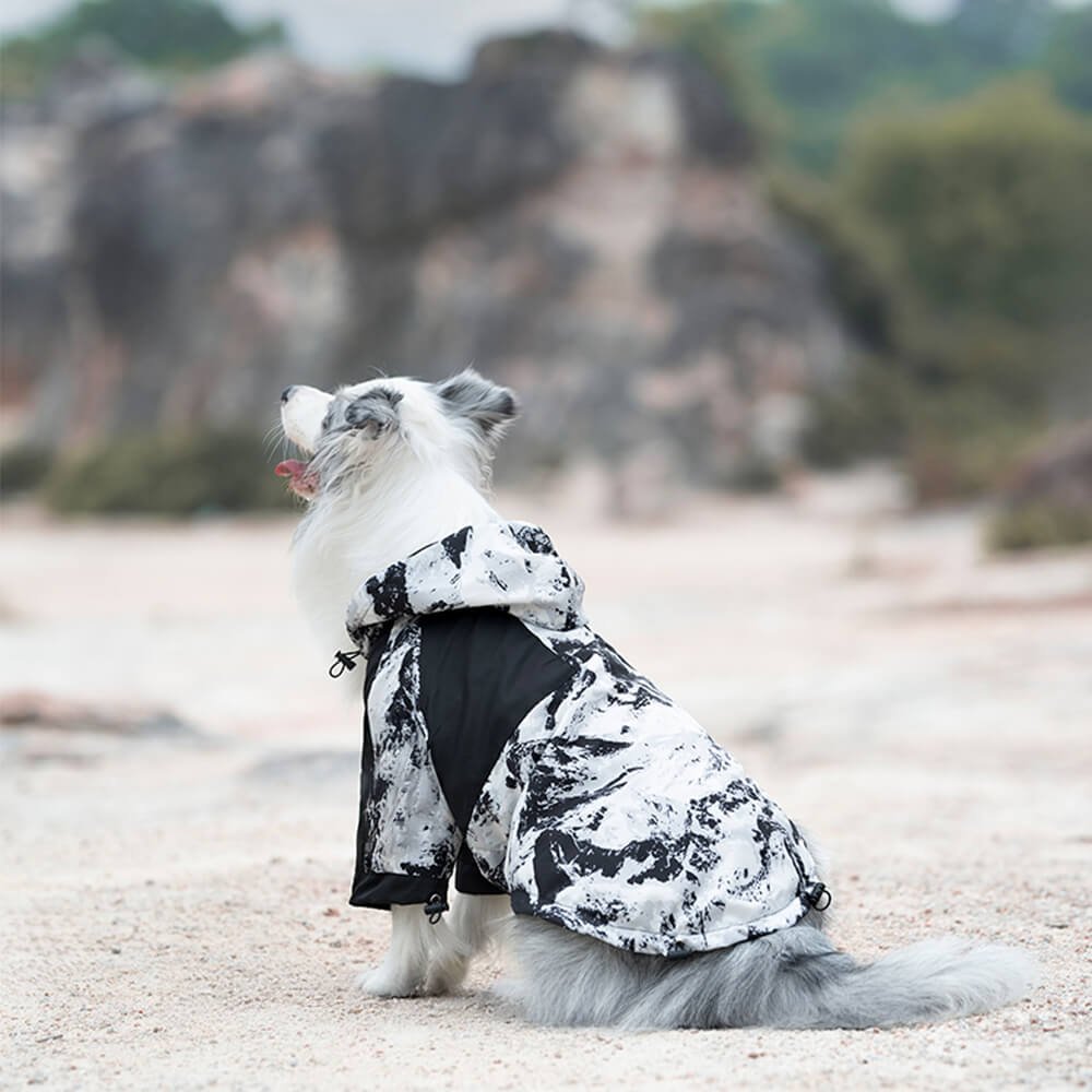 Thick Cotton Printed Dog Jacket - Stylish and warm for outdoor adventures - Image 9